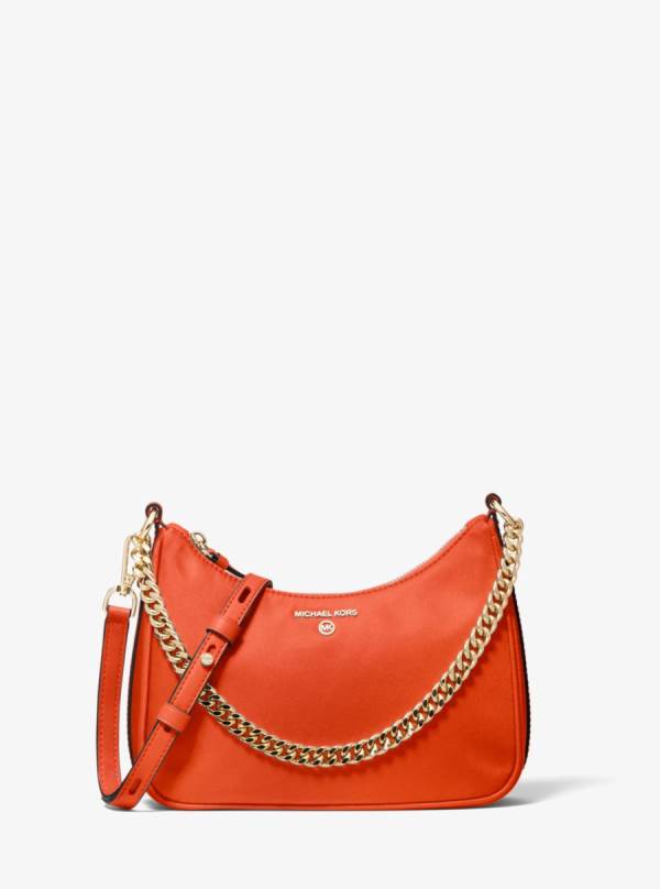 Damske Spojková Taška Michael Kors Jet Set Medium Nylon Gabardine Oranžové Hnede - Kabelky Michael Kors Nejlevnejsi | RVGZW-4916